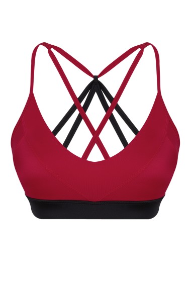Aria ECONYL® Claret Red Sport Bra & Bikini Top