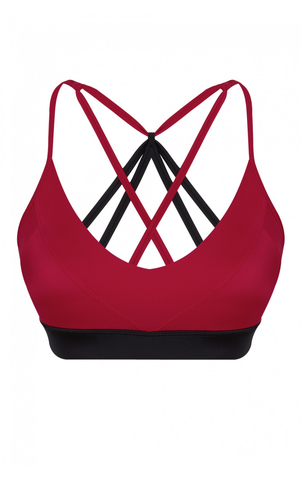 Aria ECONYL® Claret Red Sport Bra & Bikini Top