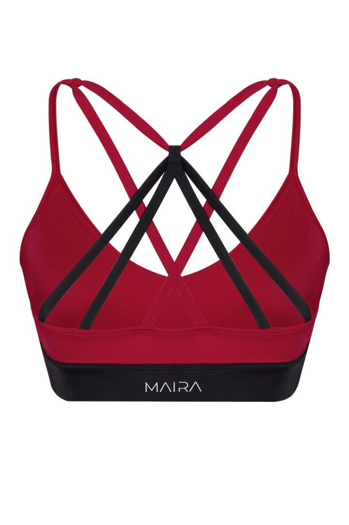 Aria ECONYL® Claret Red Sport Bra & Bikini Top Aria ECONYL® Claret Red Sport Bra & Bikini Top