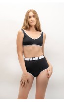 Ava Two-Tone ECONYL® Black Bikini