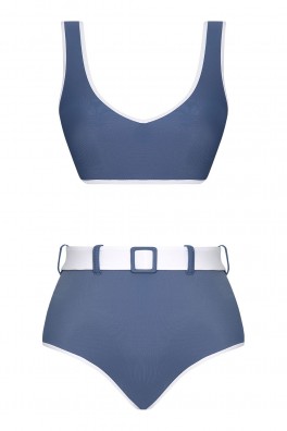 Ava Two-Tone ECONYL® Blue Bikini