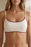 Nova Embroidered Bralette Burgundy Bikini
