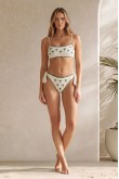 Nova Embroidered Palm Bralette Green Bikini