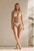 Nova Embroidered Palm Triangle Green Bikini