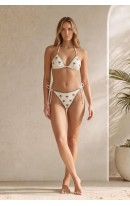 Nova Embroidered Palm Triangle Green Bikini