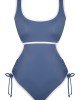 Arni Ruched Cutout ECONYL® Blue Swimsuit