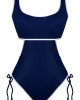 Arni Ruched Cutout ECONYL® Navy Swimsuit