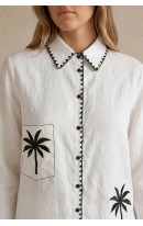 Stella Palm Embroidered Green Shirt