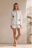 Stella Palm Embroidered Green Shirt