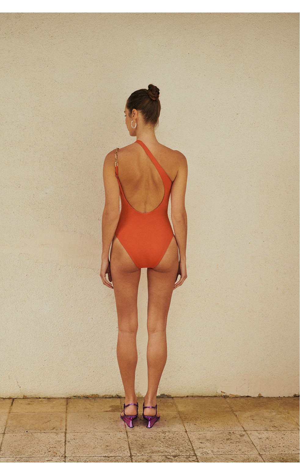 Sandy ECONYL® Orange Swimsuit